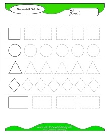 Geometrik Şekiller Çalışma Sayfaları